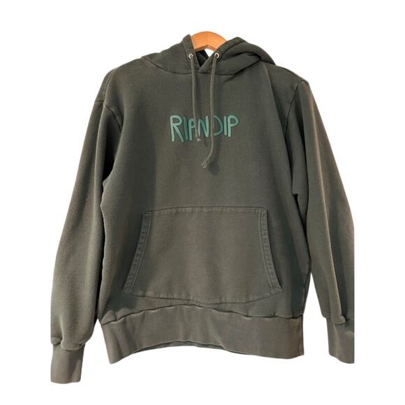 RIPNDIP Green on green Tonal Nermal Sweatshirt Hoodie Size MEDIUM - Picture 1 of 8